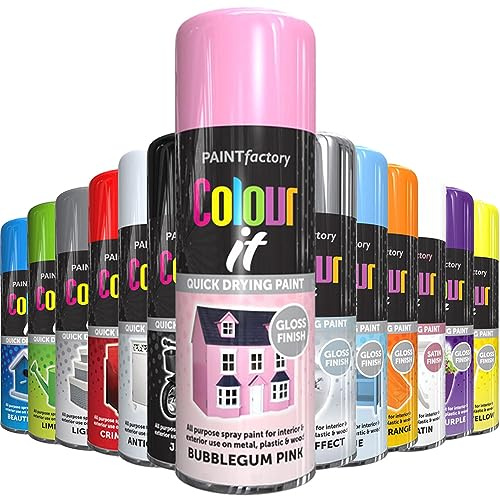 AlezyB - Bubblegum Pink 400ml All Purpose Spray Paint | Use on Metal, Wood, Plastic and Multipurpose Aerosol Professional Quality Perfect Finish, for Interior Exterior and Excellent Coverage