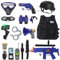 deAO Disfraz de Policía para Niños con Chaleco Táctico, Esposas, Casco y Walkie Talkie, Juego de Rol de Equipo SWAT Infantil, Disfraz de Halloween y Fiesta para Niños