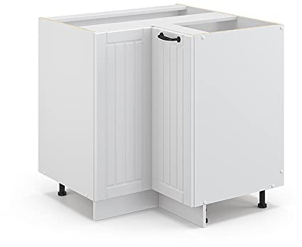 Vicco mobile ad angolo cucina Fame-Line, Bianco casa di campagna/Bianco, 80.5 cm, PL Antracite