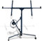 Ikodm Plattenheber klappbar XXL für Rigipsplatten bis max. 68 kg, 132-335cm Arbeitshöhe höhenverstellbar, max Breite 294cm, 3 Räder mit Feststellbremse, Blau