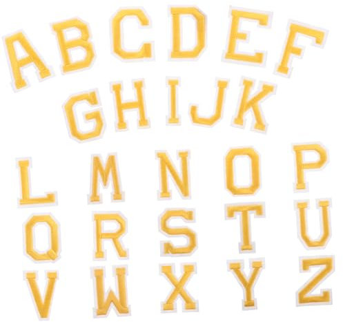 BELLIFFY 26stücke Brief Form Kleidung Patches Zarte Eisen Patches Kompakt Hut Hut Zubehöre