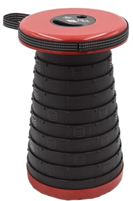 Wedo SITTOGO® NXT - Taburete telescópico (Polipropileno, Certificado TÜV & GS, Tercera generación, Peso 1,06 kg, Capacidad de Carga 150 kg), Color Rojo