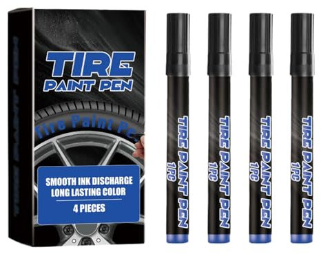 Stylo de peinture pour pneus de voiture, stylo graffiti de voiture durable à base d'huile, séchage rapide, marqueur de peinture pour pneus de voiture, marqueur de peinture pour pneus de voiture | Lot
