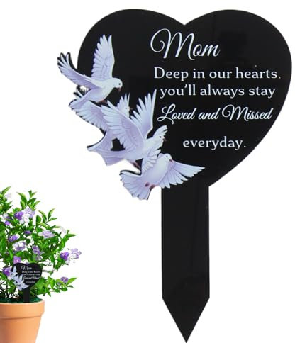 Plaques Commémoratives pour Tombes,Stèles Commémoratives Décorations De Cimetière pour Maman | Plaques Noires Imperméables Stèles De Souvenir Décorations De Cimetière pour Défunts, Papa Et Maman