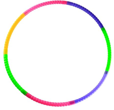 Hopzab Cerceau réglable en plastique coloré pour enfants, 7 sections amovibles pour l'exercice, la perte de poids, la danse, la gymnastique, les jeux et l'entraînement des animaux de compagnie