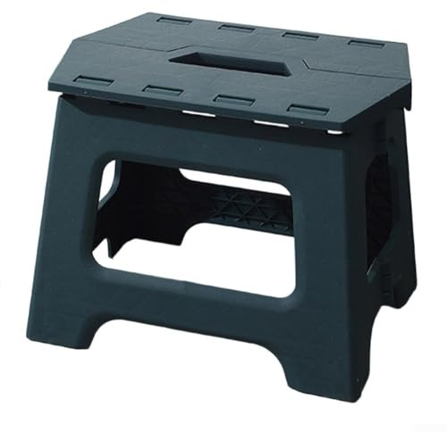 Bärbar hopfällbar pall med ergonomiskt handtag, perfekt för användning i kök, trädgårdar och campingresor (Malakitgrön)