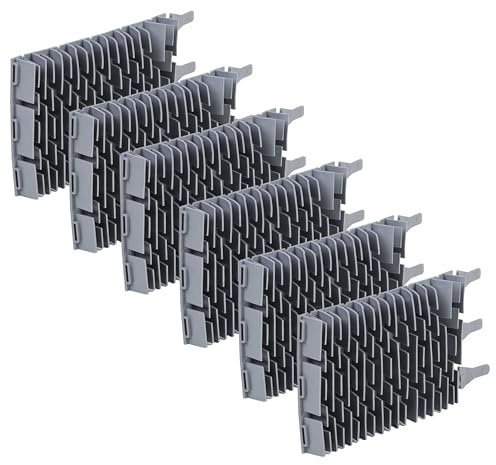 vhbw 6 x borste ersättning för Zodiac R0764900, R0774900 för poolrobotar, poolsugare – av gummi, 24,5 x 13 x 3 cm