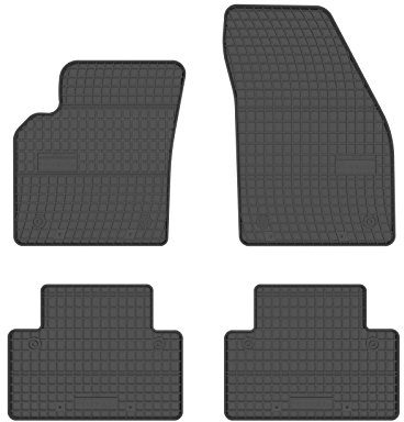 all4you Gummimatten Original Qualität Fußmatten Gummi schwarz 4-teilig