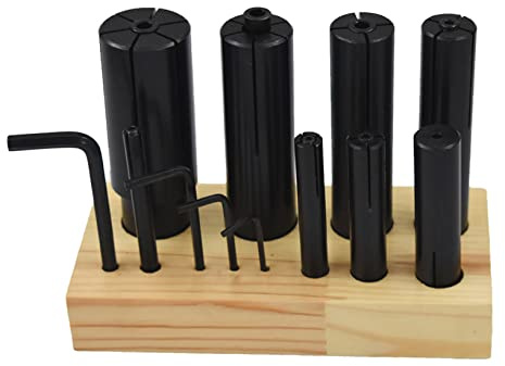 mitoharet Confezione da 8 mandrini espandibili per tornio ad alta precisione, mandrini da 1/4 a 1-1/4