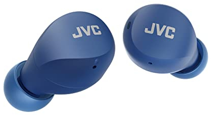 JVC Auriculares inalámbricos Gumy Mini - (5.1) Pequeños y Ligeros, con 3 Modos de Sonido, Resistencia al Agua (IPX4) y 23H de Batería. Auriculares Deportivos y para Casa - HA-Z66T-A, Azul