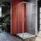SONNI Box Doccia Quadrato 80x70 cm,Cabina Doccia con Angolare Apertura Scorrevole,Vetro Temperato 5 mm Profilo in Alluminio