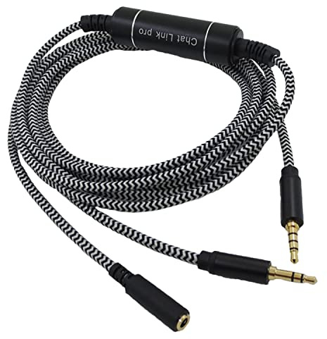 Yaowanguan Partido Chat Link Pro Cable w/Cancelación de ruido Adaptadores para Elgato Captura de juegos HD60 S+/HD60/HD60 Pro Nintendo Switch/Xbox One/Xbox Series X/S/PS4/PS5(2.6m/8.5ft)