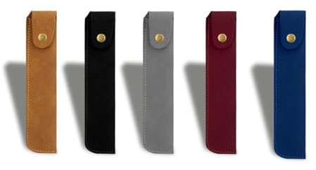 5 Stück Stifteetui, Lederetui für Kugelschreiber, Lederetui für Vintage-Stift, handgefertigtes Federmäppchen aus Leder, Farbe:, Modisch