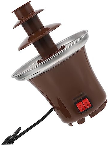 BEBEMOKO 1pezzi Fontana Per Cioccolato Inossidabile Macchina Per Fonduta Tre Strati Riscaldamento Efficiente e Design Elegante Per Eventi e Feste
