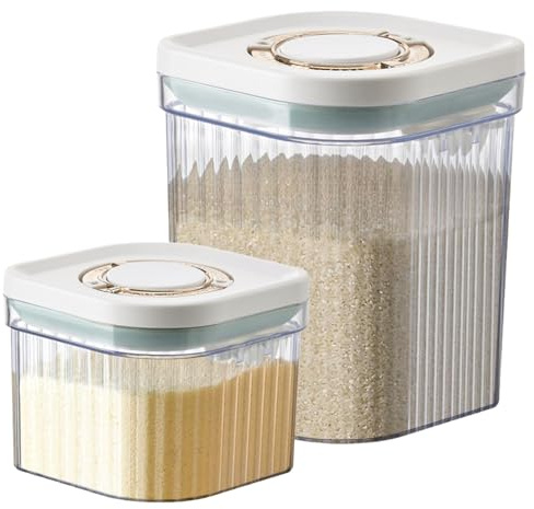 Contenitore per latte in polvere, 2 pezzi, con cucchiaio, contenitore per latte in polvere, contenitore portatile per alimenti per bambini, polvere proteica, frutta e cibo, rimovibile con una sola