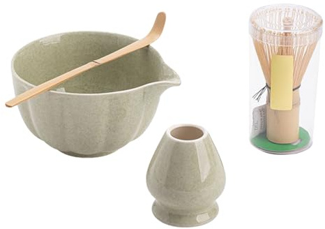 Generico Kit Per Matcha - Kit Polvere Matcha,Accessori Per Tè Per Appassionati Principianti Viaggi Casa Preparazione Latte Con Bollitore 500ml Frusta E Cucchiaio Dosatore