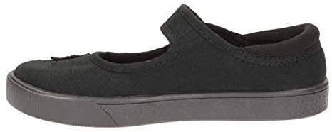 Clarks Girl's Hopper Go Ballet School Shoes, Black Fabric, 11 UK Child