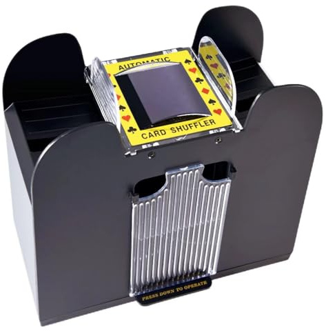 Rareidel Automatisk kortblandare, 6 däck, batteridriven korthandlarmaskin, elektrisk kasino-kortblandare för UNO, Blackjack, Texas Hold'em, hemkortspel
