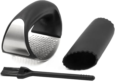 better smart Spremiaglio in acciaio inox, set da 3 pezzi, pressa per aglio Carlic Press, pressa per aglio, gadget, regalo