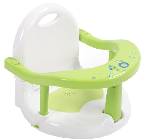 Seggiolino da Bagno, pieghevole antiscivolo con altezza regolabile, Seggiolino Pieghevole 4 ventose, for neonati bambini 6-36 mesi bagnetto famiglia