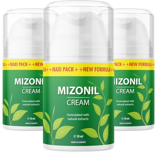 Mizonil Crema | Unguento per la cura dei piedi e delle unghie per uso quotidiano | Dispenser a pompa da 50 ml - 3x