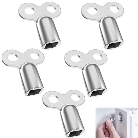 YUGUOLAN Lot de 5 clés de purge, clés de purge de chauffage, clé de purge de radiateur, clé de purge de radiateur, clé de purge de chauffage, purge de chauffage, universel