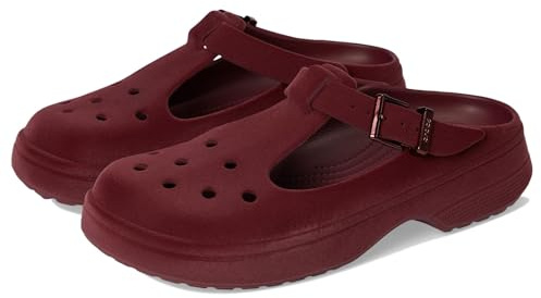 Crocs Zoccoli Classici Mary Jane in Velluto, Unisex, Color Barbabietola, Taglia 39 da Uomo