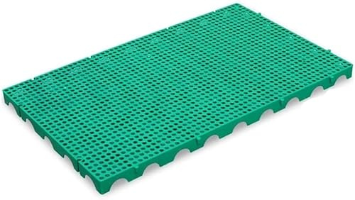 Thickened Plastic Pallet Interlocking Paving Board Tile Warehouse Pallet Warehouse Pet Cargo Storage Pads Moisture Resistant Tray(Green)