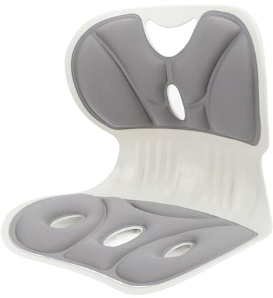 Silla Correctora de Postura con Soporte Lumbar, Soporte Ergonómico Trasero para Silla, Cojín de Espuma y Plástico PP, Portátil, Cómodo y Alivia el dolor de espalda. Ideal para Oficina, Hogar y Viajes.