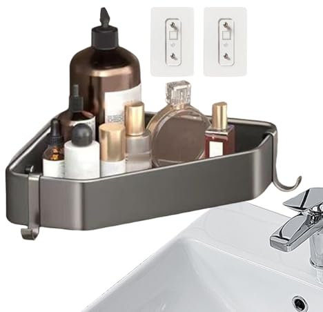 Generisch Shower Shelf, Waterproof Bathroom Shelf, Space-Saving Shower Corner for Bathtub and Home
