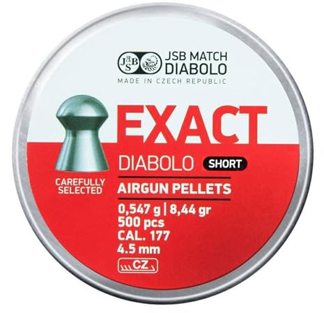 JSB Exact Short Domed Pellets .177 4.52mm Air Rifle Airgun 500 Pack Ammo