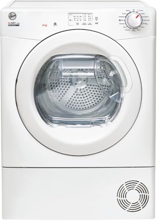 HLEH8A1LE-80 H-Dry 300 Heat Pump Tumble Dryer with Aquavision, 8kg Capacity, A+ Energy Rated, White, Sensor Drying, Easy Empty Water Container, Delay Start, Woolmark Approved