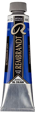 Talens Rembrandt - Excelentes colores de pintura al óleo - 40 ml - 505 Azul ultramarino claro