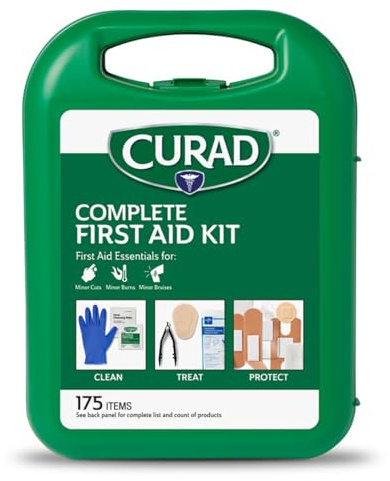 CURAD 175-Piece Complete First Aid Kit in Reusable Case, One