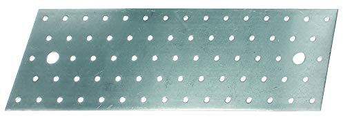 Alberts 332037 Piastra di giunzione multiforo, Acciaio, 300 x 100 mm / 20 pz