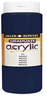 Daler-Rowney Graduate Acrylic Paint, Plastic Bottle, 16.91oz - 500 ml, Indigo