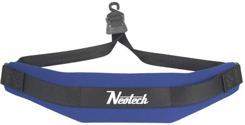 Neotech Saxophone Soft Neck Strap - Regular - Open Hook for Baritone & Alto Sax Neck Strap, Clarinets, English Horns - Comfortable Neoprene (Royal)