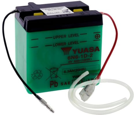 YUASA BATTERY 6N6-1D-2 open without acid
