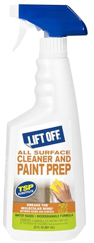 Motsenbocker's Lift Off 42022 All Surface Cleaner Prep Spray Marks, Wallpaper Paste, Mildew Stains from Walls, Trim, Doors Enhances Paint Adhesion, Pack of 1, White
