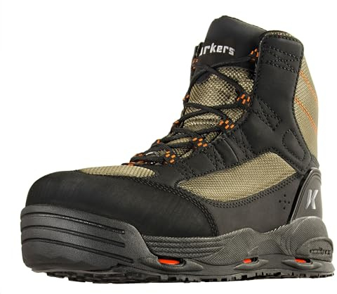 Korkers Homme Wading Boots Bottes, Herbe séchée/Noir, 43 EU
