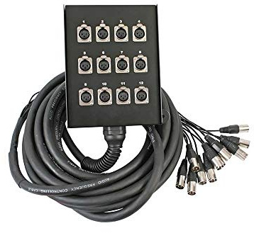 Pulse XLR 12 Manera Multicore Loom etapa caja serpiente – 10/20/30 m