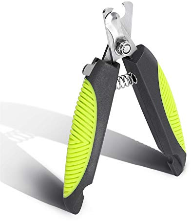 Nobleza Haustier Nagelknipser Profi Krallenschere für Hunde und Katzen, Edelstahl Krallenzange Hohe Qualität, Krallenpflege nagelknipser Mit Sicherheitsschutz, Sicherheitsschloss und Nagelfeile