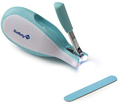 Safety 1st Sleepy Baby Nail Clipper With Built-in LED Light 2 Pack, Colors May Vary
