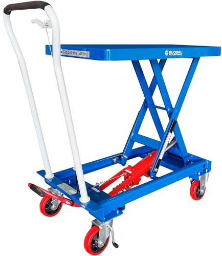 GLOBAL INDUSTRIAL Mobile Scissor Lift Table 550 Lb. Capacity, 32 x 19 Platform, Single Scissor