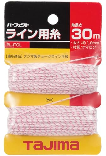 Tajima CHALK-RITE SNAP LINE PLITOL Ersatzschnur für Schlagschnurgeräte (1 mm x 25 m) – PLITOL