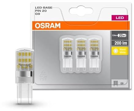 Osram 3er Pack LED Stecksockellampe G9 1,9W - Ersatz für 20 Watt, Warmweiß 2700K 200 lm Nicht Dimmbar