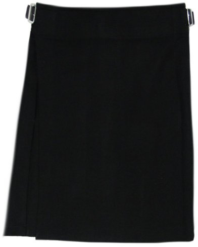 Tartanista - Kilt escocés formal para hombre - Tartán negro liso - 0,3 kg 4,5 m - UK48 (121 cm)