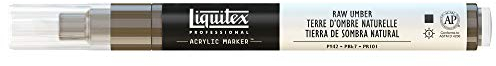 Liquitex 4620331 Professional Paint Marker, Acrylmarker mit hochpigmentierte Acrylfarbe auf Wasserbasis für den Innenbereich & Außenbereich, feine Spitze - Umbra Natur