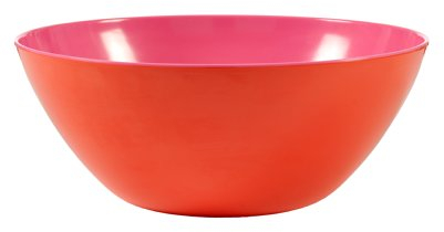French Bull 12 Serving Bowl - Melamine Dinnerware - Salad, Mixing, Pasta - Orange/Pink