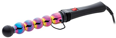 GAMMAPIU' Professioneller Lockenstäbe Bubble Rainbow, Breite und Schmale Wellen, Hitzebeständige Spitze, Lange Bewegungsunschärfe, Reduzierung der Elektrostatik, Styling, Italienischer Stecker